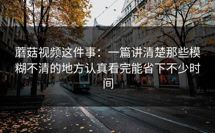 蘑菇视频这件事：一篇讲清楚那些模糊不清的地方认真看完能省下不少时间
