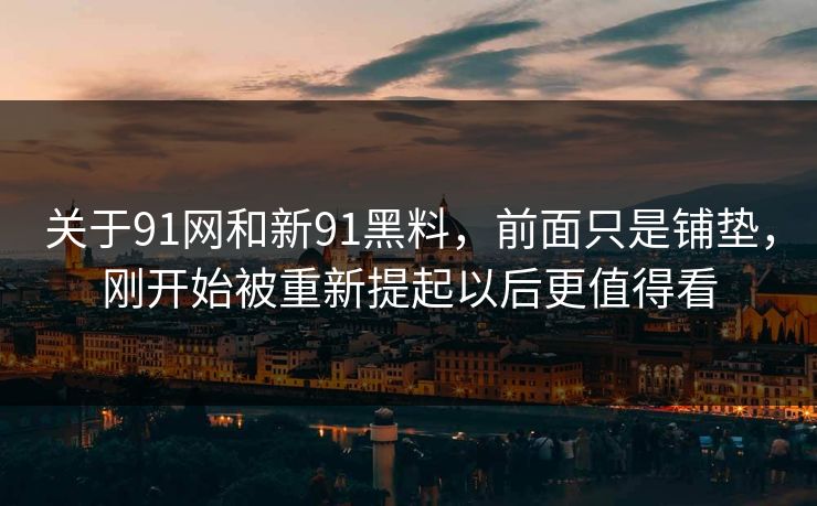 关于91网和新91黑料，前面只是铺垫，刚开始被重新提起以后更值得看